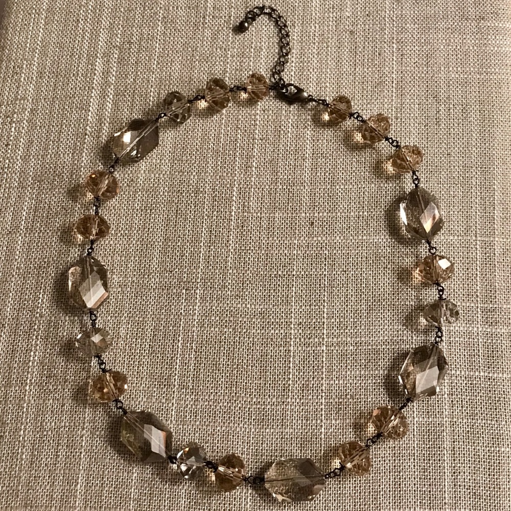 NWT! Lulu Avenue Faceted Faux Crystal Necklace